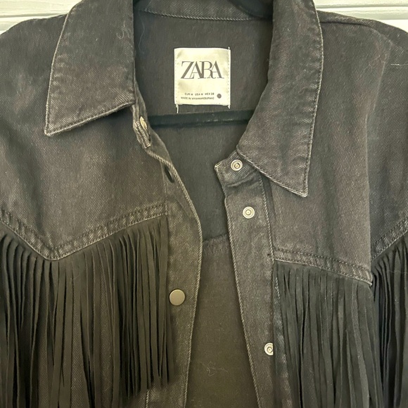 Zara denim fringe jacket - Picture 4 of 6
